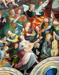 Het concert van engelen, 1534-36 (detail)